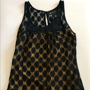 I.N.C. Yellow & Black Dot-Print Dress